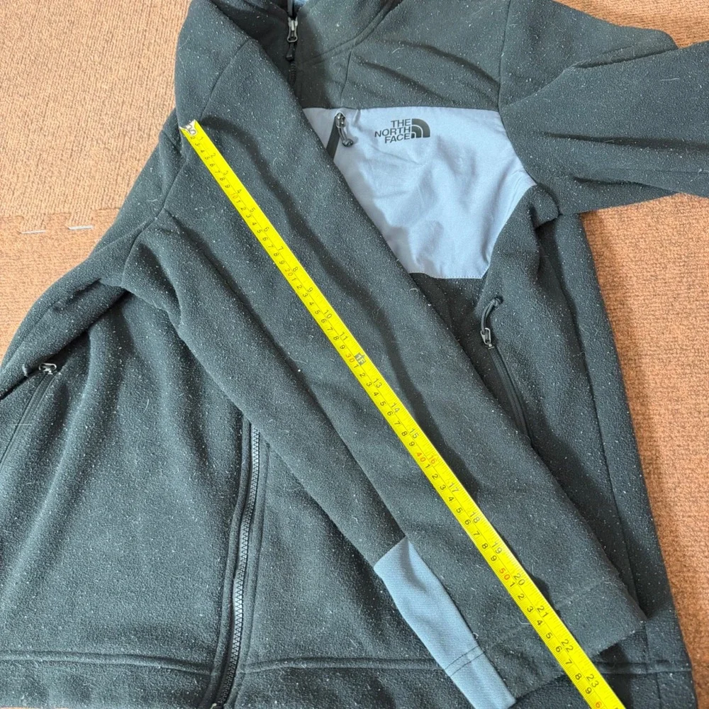 The‎ North Face Mens XL Full Zip Fleece Jacket Black Grey Denali Style
